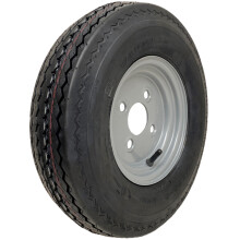 Roue de remorque 4.80/4.00-8 sur jante acier, 6PLY, haute vitesse, route légale, 345 kg, 100 mm PCD