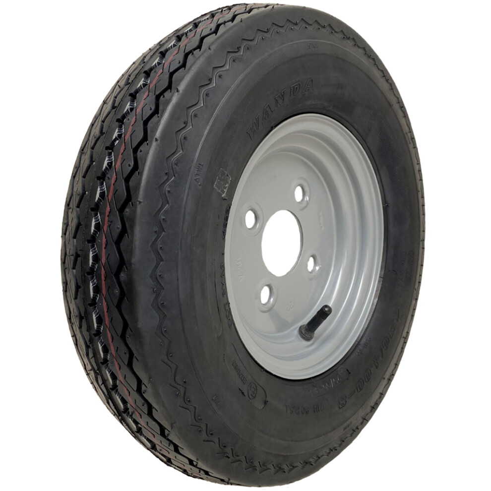 4.80/4.00-8 Trailer Wheel 6Ply High Speed Road Legal Tyre On Rim 345Kg 100Mm Pcd 5060462567737