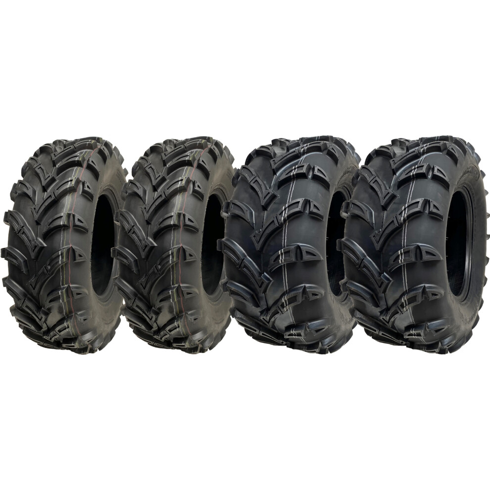Parnells 25X10.00-12 & 25X8.00-12 Atv Quad Tyres 6Ply P377 E Marked Road Legal (Set Of 4)