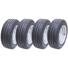 Ruedas de remolque 185/60 R12c 5 espárragos 6,5 PCD Brian James Ifor Williams (Juego de 4)