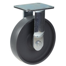 Roda fixa de 200 mm com roda de ferro fundido cinzento