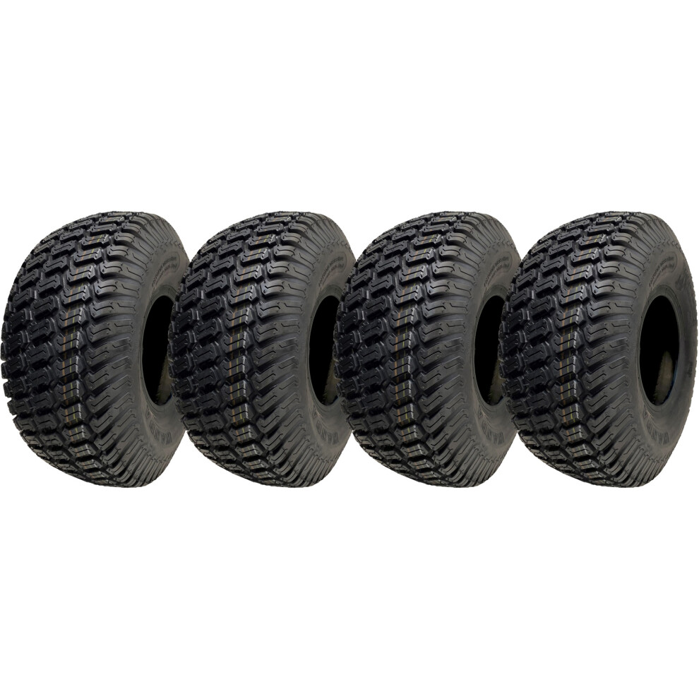 15X6.00-6 Lawnmower Grass Tyres Turf Ride On Mower Tubeless P332 4Ply (Set Of 4) 5056116824028