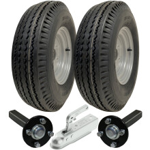 5.00-10 High Speed Trailer Kit Road Legal 500x10 Ruedas, Ejes y Enganche 710kgs