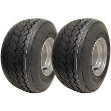 18x8.50-8 Golf Cart Buggy Wheels 4-ply Grass Tires on Rims Wanda P509 (Set of 2)