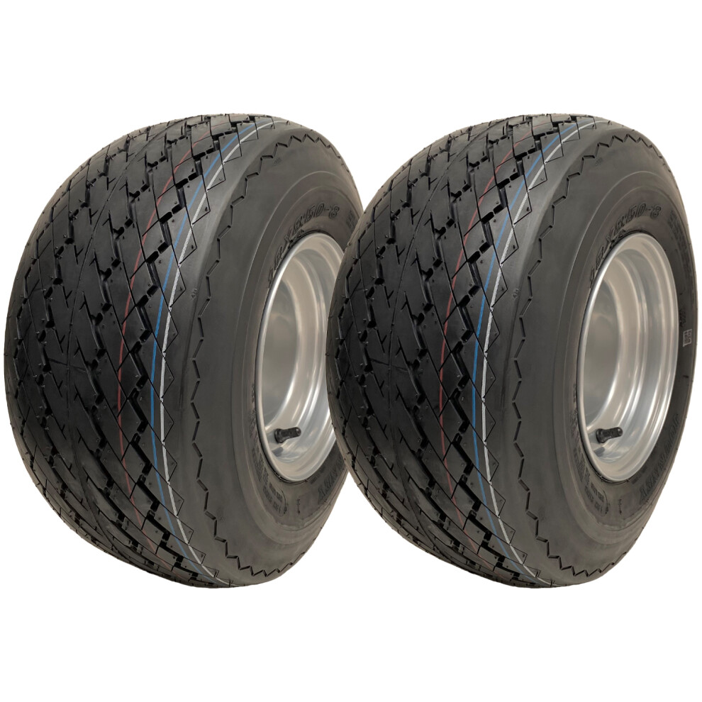 18x8.50-8 Chariot de golf Roues Buggy Pneus 4 plis herbe sur jantes Wanda P509 (Lot de 2)