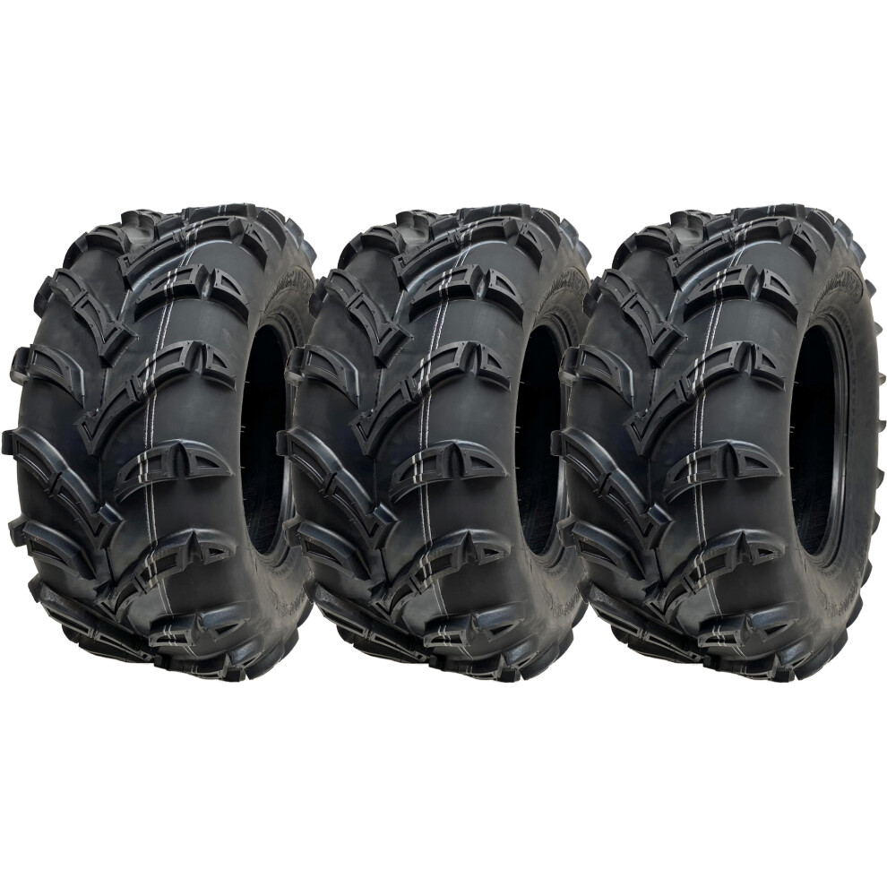 25X10.00-12 Atv Quad Tyres 6Ply Wanda P377 E-Marked Road Legal 50J (Set Of 3) 5056116824943