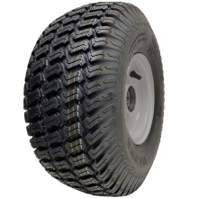 15x6.00-6 Grass Lawnmower Wheel 65mm Hub, 4-ply P332 Tyre on Rim 20mm Bearings