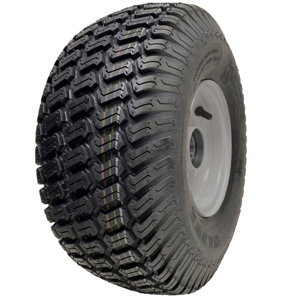 15x6.00-6 Grass Lawnmower Wheel 65mm Hub, 4-ply P332 Tyre on Rim 20mm Bearings