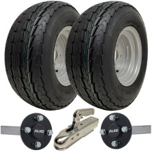 20.5x8.00-10 Trailer Kit High Speed Road Legal Wheels ALKO Hub &amp; Stub Axle Hitch