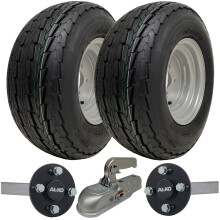 20.5x8.0-10 Trailer Kit High Speed Road Legal Wheels ALKO Stub Axle &amp; Cast Hitch