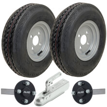 Kit de remolque 4.80/4.00-8 High Speed Road Legal 6-ply Ruedas, ejes y enganche 690kgs