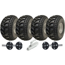 22x11.00-8 Centro Abierto P308 ATV Trailer Kit Ruedas Ejes ALKO & Enganche SPP 620kgs