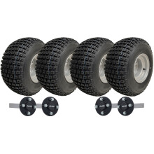 18x9.50-8 Twin Axle ATV Quad Trailer Kit 4 Knobby Wheels AL-KO Hub &amp; Stub 408kgs