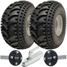 22x11.00-8 Centro Abierto P308 ATV Trailer Kit Ruedas Ejes ALKO & Enganche SPP 310kgs