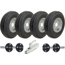 4.80/4.00-8 Twin Axle Trailer Kit High Speed Road Legal Ruedas, Ejes y Enganche