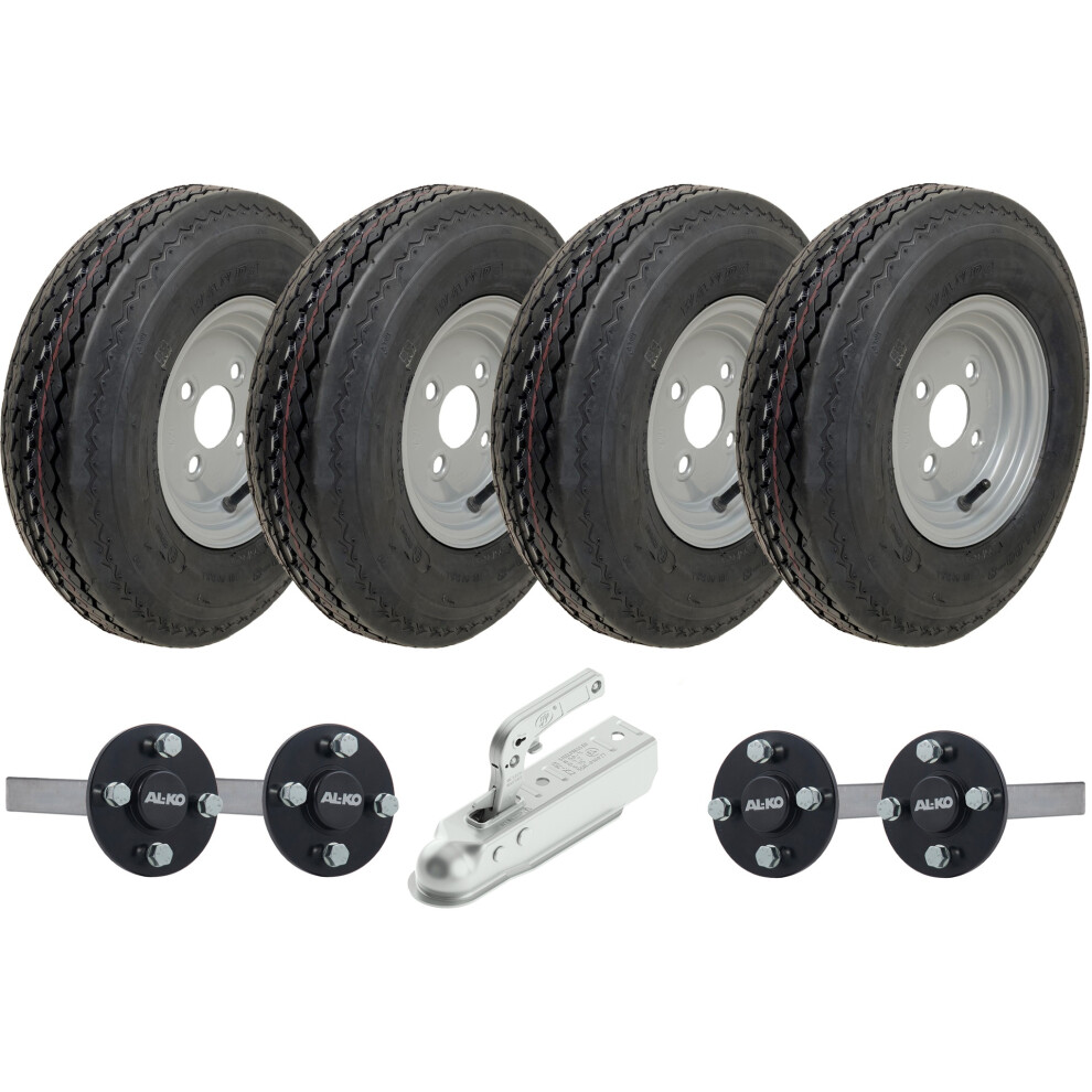 4.80/4.00-8 Twin Axle Trailer Kit High Speed Road Legal Wheels, Axles & Hitch 5056116808219