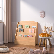 (Maple) Children Kids Bookcase Storage Toy Shelf Storage