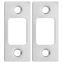 (As show, One size) 2pcs Deadbolt Strike Plate Hole Filler Door Reinforcement Plate Accessory