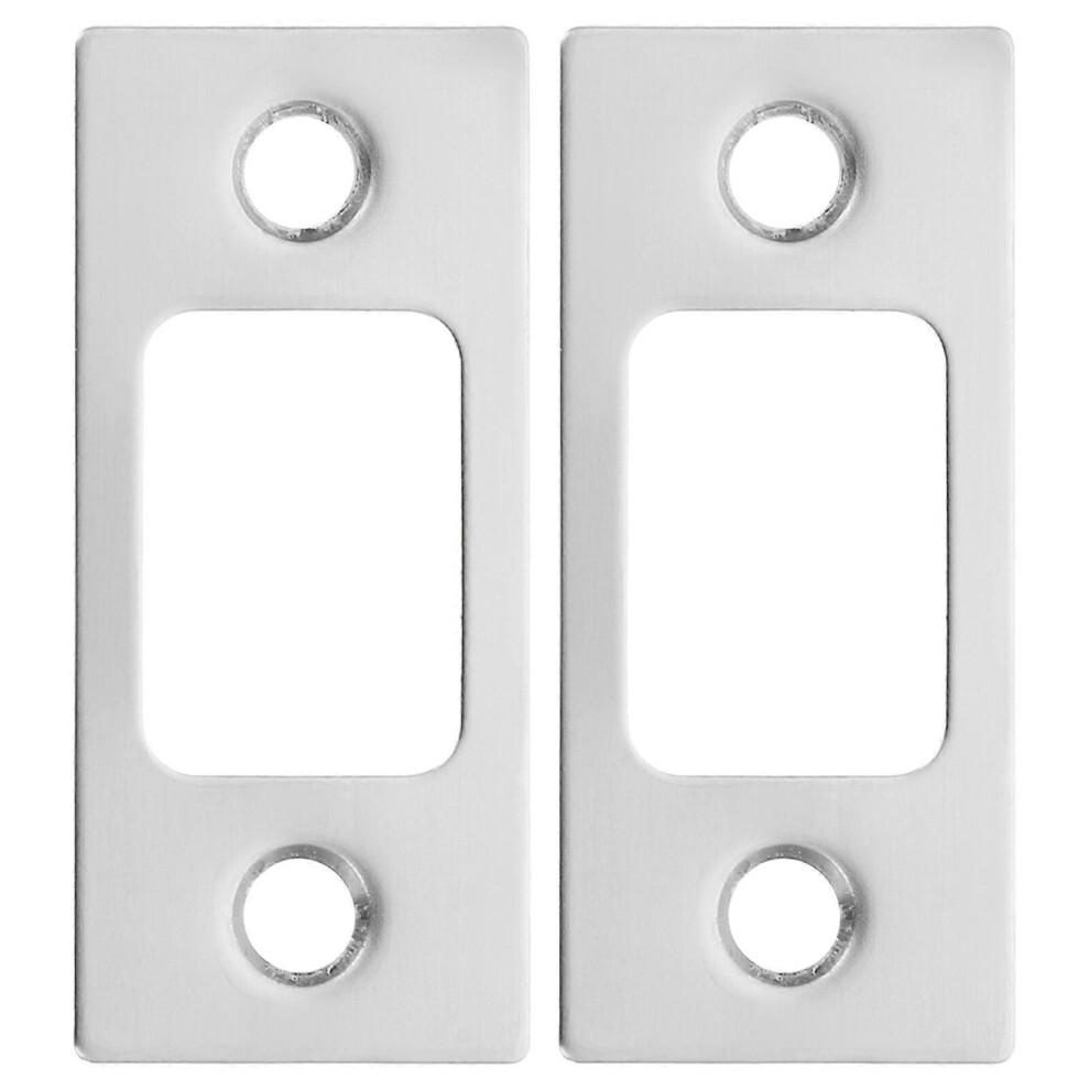 (As Show, One Size) 2Pcs Deadbolt Strike Plate Hole Filler Door Reinforcement Plate Accessory 5451560058478