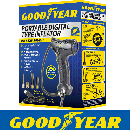 Goodyear Cordless Digital Display Car Tyre Inflator Compressor | No Wires | 1