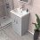 NES Home Nes Home Matte Grey 500mm Floor Standing Vanity Unit & White Basin Flat Pack 4