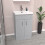 NES Home Nes Home Matte Grey 500mm Floor Standing Vanity Unit & White Basin Flat Pack 5