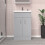 NES Home Nes Home Matte Grey 500mm Floor Standing Vanity Unit & White Basin Flat Pack 2