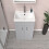NES Home Nes Home Matte Grey 500mm Floor Standing Vanity Unit & White Basin Flat Pack 3