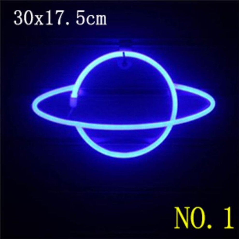 (blue, Planet (30*17.5cm)) Led Neon Light Signs Cloud Neon Sign Wall Lamp Decor Birthday Gift Neon Lamp for Room Home Party Wedding Decoration