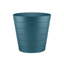 Zuvo Plastic Paper Bin 5L Navy Blue Shatter Proof Waste Basket with Wave Design for Office Use