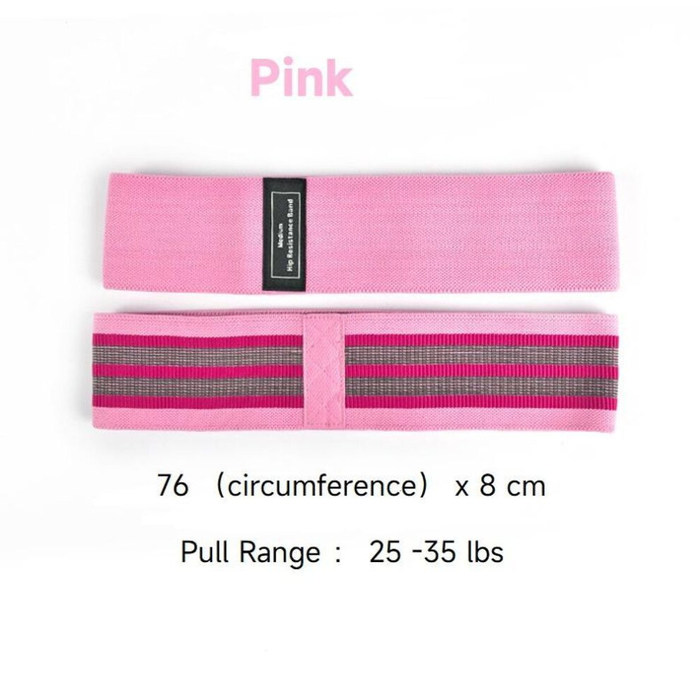 (pink) Resistance Exercise Bands With Non-slip Design For Hips & Glutes, 3 Levels Workout Bands For Women And Men, Booty Band For Home Fitness, Yoga, Pil