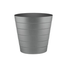 Zuvo Plastic Paper Bin 8L Grey Shatter Proof Waste Basket with Wave Design for Office and Home