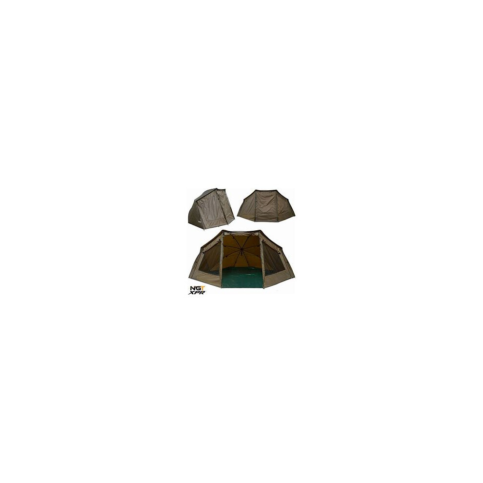 NGT XPR Brolly Shelter System Carp Fishing Shelter Bivvy 60" With Storm Poles