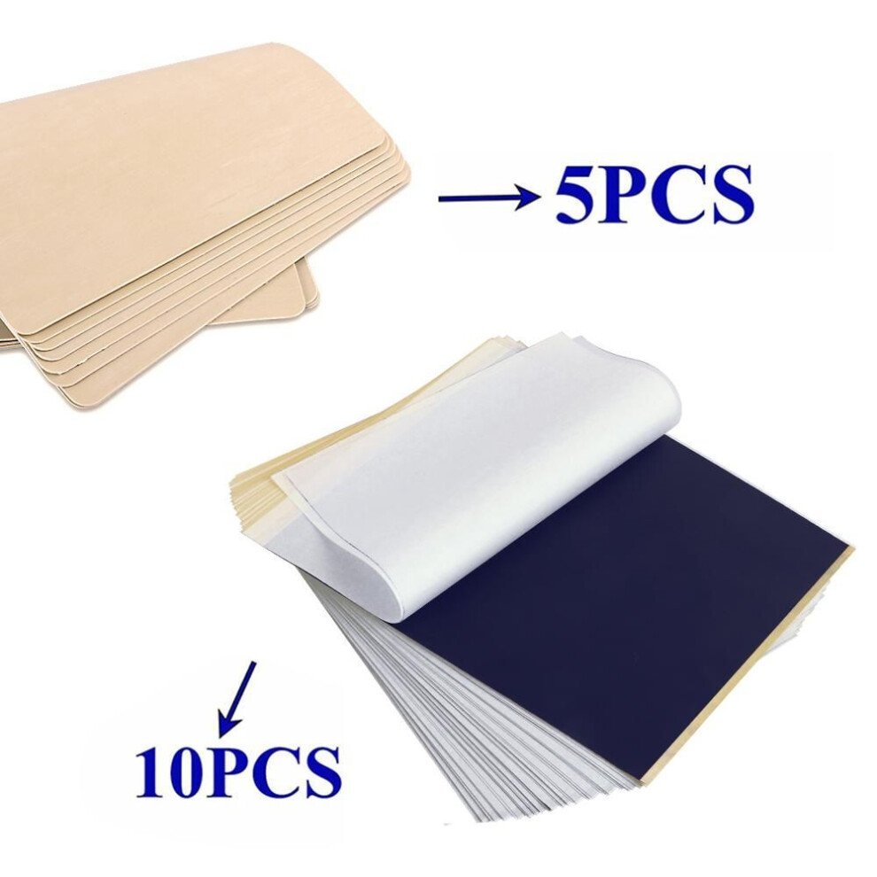 (Kits) 5pcs Tattoo Practice Skin Kit 10pcs Transfer Paper Double Sided Microblading Permanent Makeup Silicone For Beginner And Artists