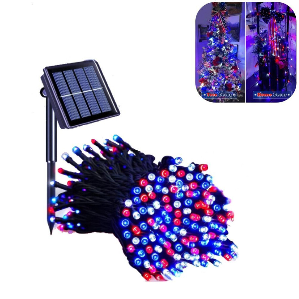 (B 7M 50LED) Solar String Light Fairy Outdoor Garden Waterproof Lamp 2024 Christmas Garland Xmas Holiday Party Home Decoration