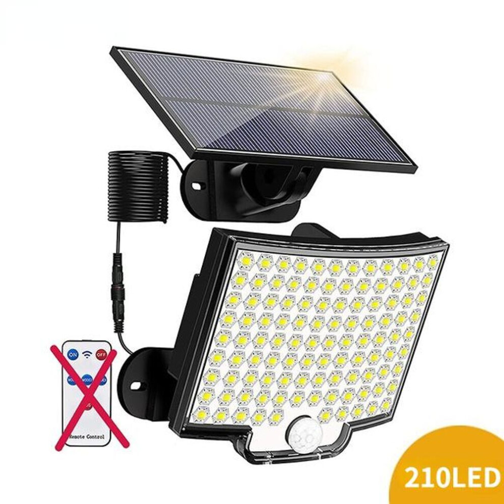 (210 LED-NO Control) Solar Light Outdoor 106 LED Super Bright Motion Sensor Solar Strong Power LED Garden Wall Lamp IP65 Waterproof 4 Working Modes