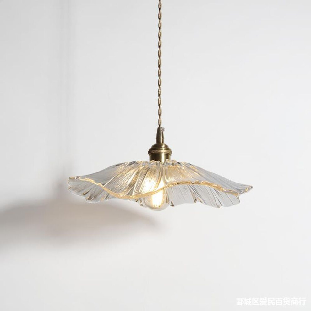 (transparent) Modern Pendant Lights Flower Glass Hanging Lamps Home Decoration Lighting Living Room Bedroom Bedside Light Fixture Indoor