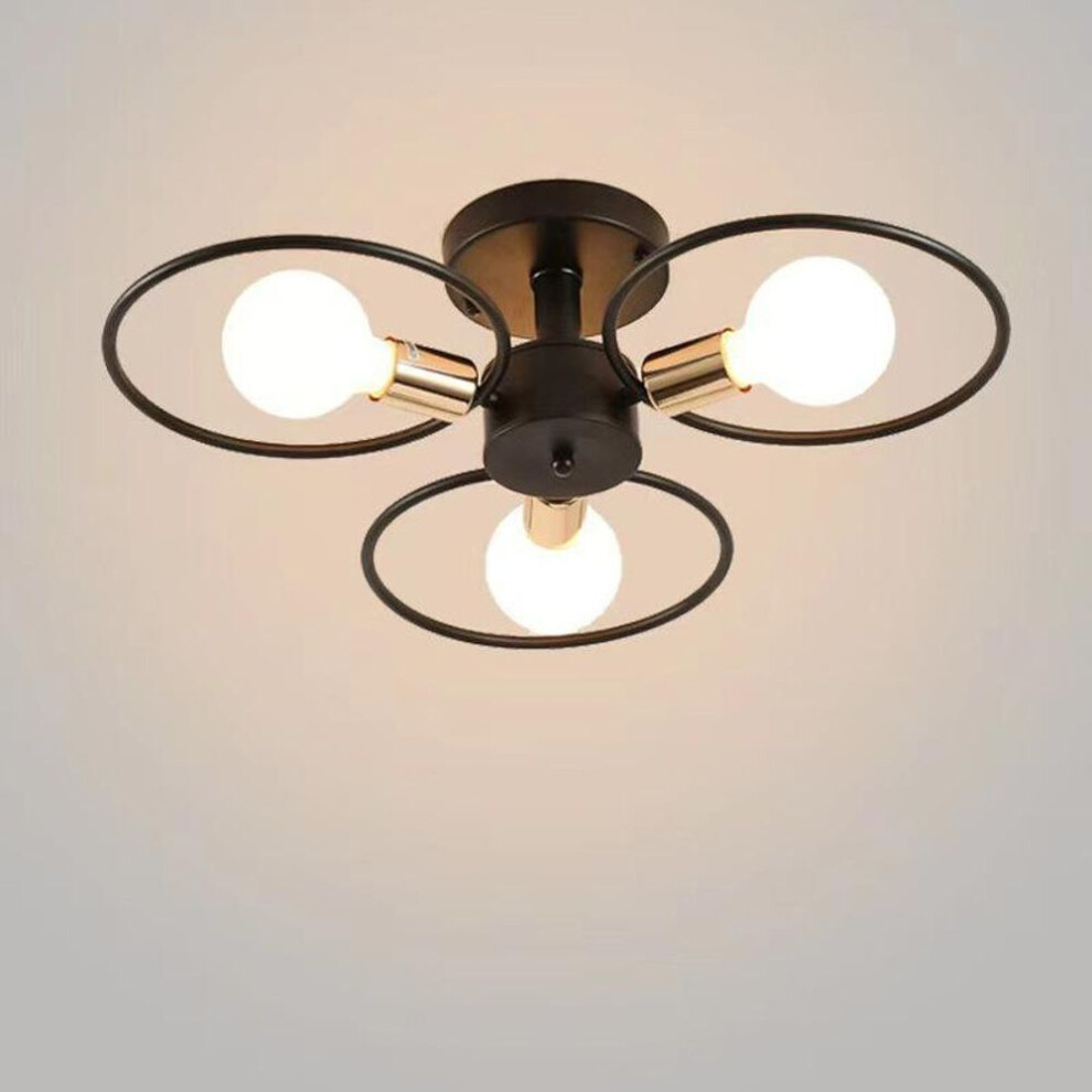 (as the picture) Led Lights Barn Metal Flush Mount Ceiling Lights Home Decoration Lighting Lamp Not Including Bulbs