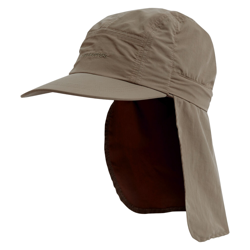 (S-M, Pebble) Craghoppers Mens NosiLife III Logo Desert Hat