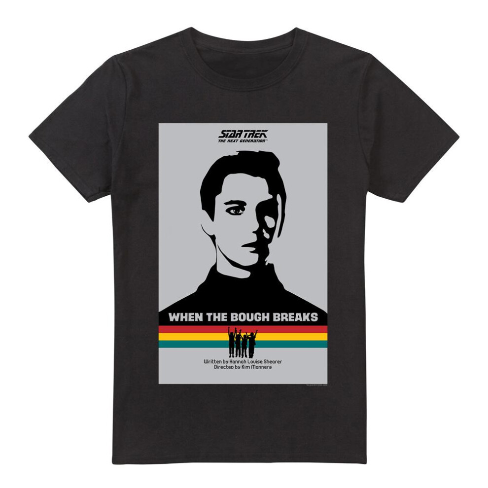 (S, Black) Star Trek Mens The Next Generation Season 1 Episode 17 T-Shirt