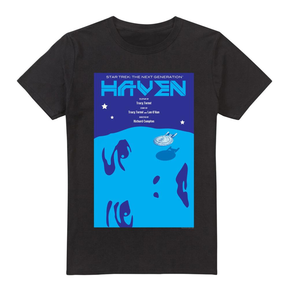 (L, Black) Star Trek Mens The Next Generation Season 1 Episode 11 T-Shirt