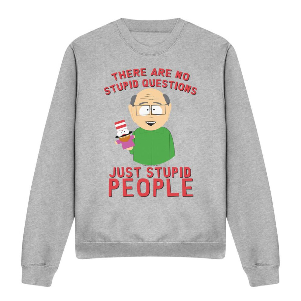 (M, Sport Heather) South Park Unisex Adult No Stupid Questions Sweatshirt-image-OPC-PG8TGRX-NEW