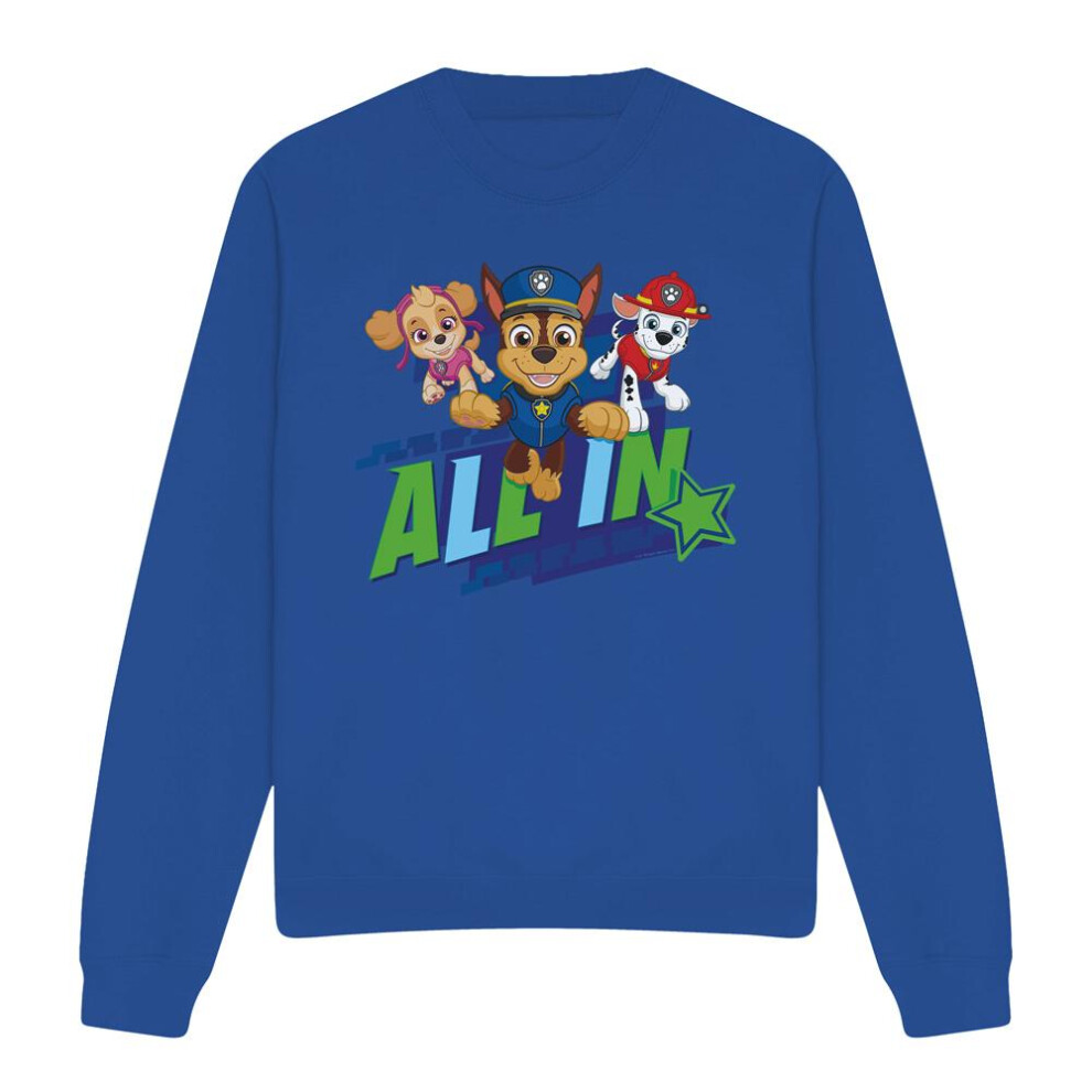 (M, Royal Blue) Paw Patrol Unisex Adult All In Sweatshirt-image-OPC-PG8TMP9-NEW