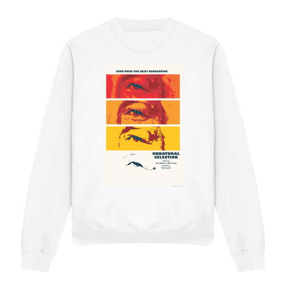 (XL, White) Star Trek Unisex Adult The Next Generation Season 2 Episode 7 Sweatshirt