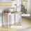 Homcom HOMCOM Modern Computer Desk, Writing Table with Metal Frame, White 5