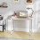 Homcom HOMCOM Modern Computer Desk, Writing Table with Metal Frame, White 8