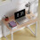 Homcom HOMCOM Modern Computer Desk, Writing Table with Metal Frame, White 9