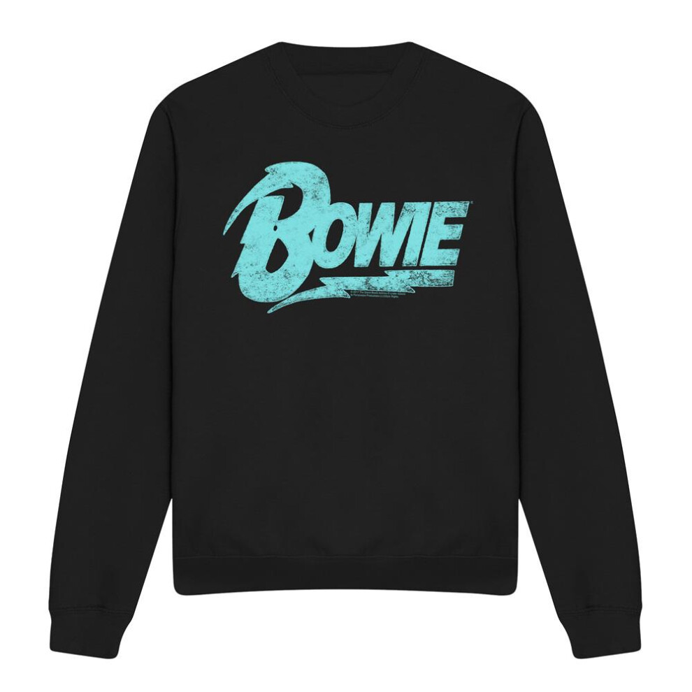 (L, Black) David Bowie Unisex Adult Logo Sweatshirt-image-OPC-PG8VB5R-NEW