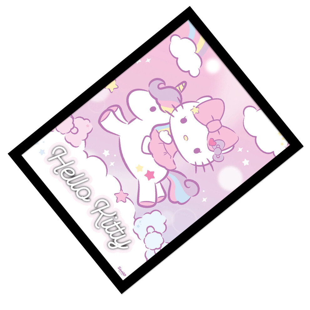 Hello Kitty Magical Unicorn Framed Poster