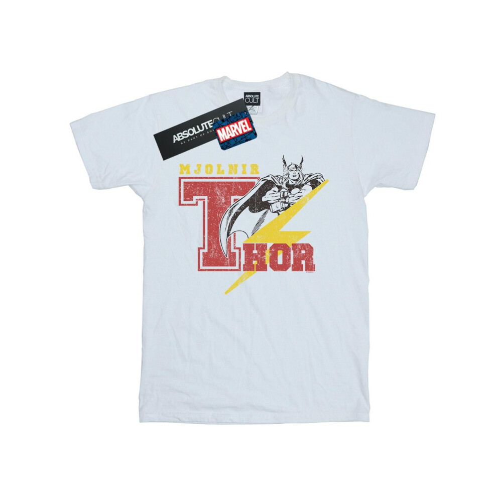 (S, White) Marvel Mens Thor Mjolnir T-Shirt